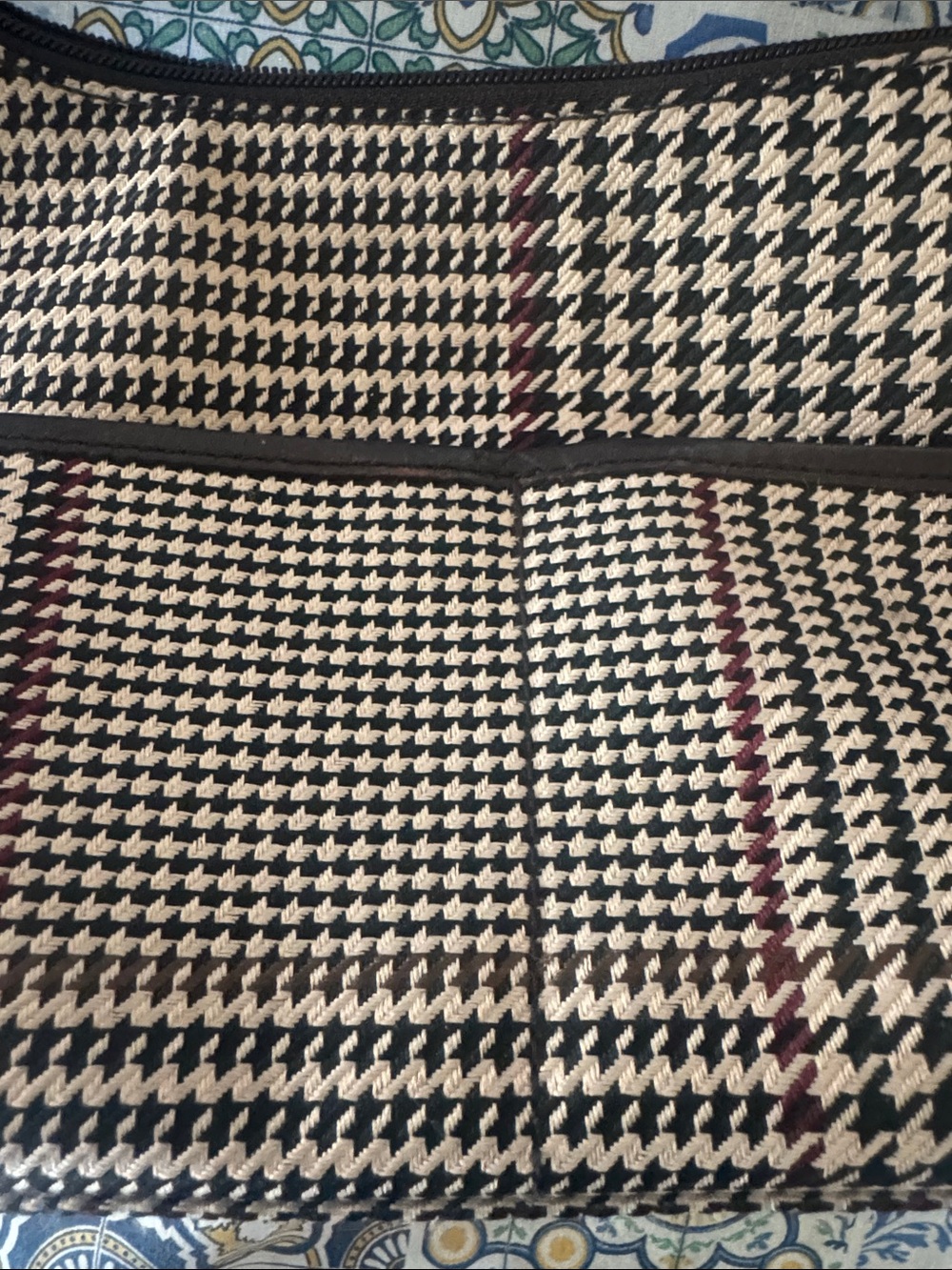 Ralph Lauren Houndstooth Plaid Mini shoulder Bag - Picture 7 of 7